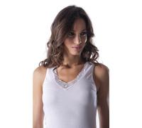 Canotta donna spalla larga in cotone mercerizzato Moretta 1308 tg 8/9 Bianco