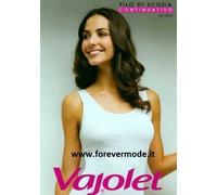 Canottiera donna Vajolet in filo scozia a spalla stretta con scollo V art 5043