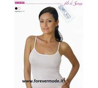 Canottiera donna Vajolet in filo scozia a spalla stretta con scollo V art 5043