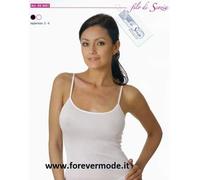 Canottiera donna Vajolet in filo scozia a spalla stretta con scollo V art 5043