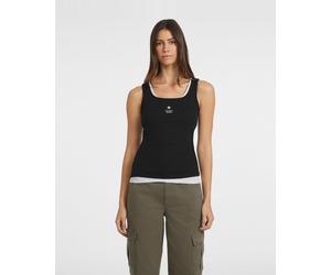 Canotta Guess Rib Embroider nera donna - XL