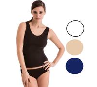 Canotta intima donna 3 pezzi spalla larga larghe in microfibra Liabel Art. 35