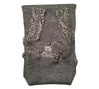 Canotta intima donna LANA e SETA canottiera elegante spalla larga in con pizzo