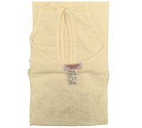 EGI®, Canottiera da donna in raffinato modal con dettagli in pizzo Realizzata con orgoglio in Italia., Naturale (Bianco sporco), M