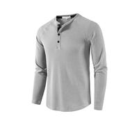 Canotta manica lunga uomo per Henry colletto compatibile maglietta casual