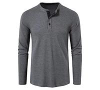 Canotta manica lunga uomo per Henry colletto compatibile maglietta casual