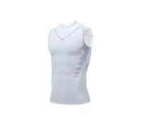 Canotta Modellante for Uomo Versione Tessuto Ice-Silk for Uomo for Creare Un Corpo Perfetto Magliette di Controllo della Pancia per Corsa(White,XXL)
