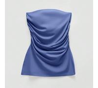 Canotta nera a tubo in maglia elasticizzata con pieghe e spacco, casual business per donna taglia curvy 0XL,1XL,2XL,3XL,4XLColore unicoTessuto in maglia