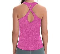 Canotta Palestra Donna Fitness Sportiva Yoga Estiva Traspirante Top Canottiera Rapida Asciugatura Racerback Sportivo Allenamento Maglietta Canotte Sciolta Senza Maniche Maglia Magliette Tank Gym