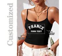 Canotta personalizzata con nome e data, perfetta per la serata delle amiche o delle sorelle. Tessuto a costine morbido, spalline regolabili. Celebra la tua squadra di ragazze unica nel suo genere! Can