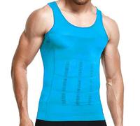 Canotta Running Uomo-Tecniche di Sollevamento del Torace E della Schiena da Uomo Modellamento del Corpo E Rafforzamento Addominale Abbigliamento Bodybuilding da Uomo Top Modellante Canottiera Cotone