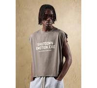 Canotta senza maniche, grafica con stampa di testo, stile urbano e di strada, estetica cyberpunk, stampa di calcolo e design tecnologico L,M,S,XL,XSLettereTessuto in maglia