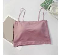 Canotta sportiva imbottita da donna, con coppa fissa, traspirante, anti esposizione (rosa)