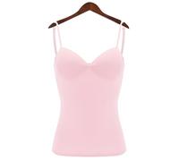 Canotta Sportivo Donna Magliette Push Up Vestibilità Curvy Canotta Con Coppa Seno Canotta Basic Spalla Larga Spalline Regolabili Camicia Comoda E Traspirante Imbottita Elegante Sportivo Fitness