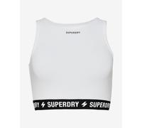Canotta Superdry Code Elastic Crop bianco nero donna - XXS