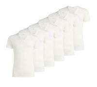 Canotta T-Shirt Uomo 100% Cotone Athena, Multipack da 3 e 6 pz, Certificato Oeko-Tex, Fresca e Traspirante (T-Shirt V Bianco 6 Pezzi, XXL)