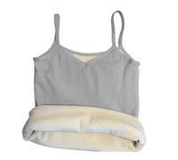 Canotta Termica da Donna, Canotta Termica da Donna, Canottiera Intima Foderata in Pile, Canotte Termiche da Donna, Canotta Termica Senza Maniche, Camicie Termiche da Donna, Grigio, S