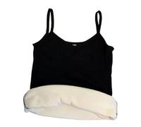 Canotta Termica da Donna, Canotta Termica da Donna, Canottiera Intimo Foderata in Pile, Canottiere Termiche da Donna, Canotta Termica Senza Maniche, Camicie Termiche da Donna,Nero,M