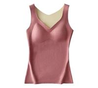 Canotta termica foderata, maglietta termica senza maniche, foderata in pile, con scollo a V, comodo gilet termico per donne, festa della mamma, amici