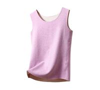 Canotta termica senza maniche da donna, canottiera termica da donna, senza maniche, strato di base, canotta termica foderata in pile, biancheria intima invernale calda, vestibilità ampia, taglie forti