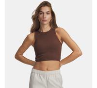 Under Armour Seamless Cotton Hand Sleeveless T-shirt Marrone XS Donna