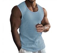Canotta Uomo Bodybuilding Muscolo Estiva Palestra Canotte Allenamento Fitness Bodybuilding Tank Top Cotone Ad Asciugatura Rapida Senza Maniche Canottiera Senza Maniche Aderente Running Vest