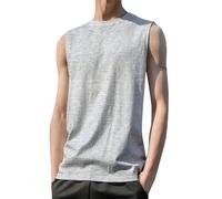 Canotta Uomo Cotone Coste Canottiere Smanicato Estivo Spalla Larga Tank Top Bodybuilding Palestra Leggero Muscolo Canottiera Sportive Gym Ad Asciugatura Rapida Casual Gilet Allenamento Traspirante