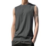 Canotta Uomo Cotone Coste Canottiere Smanicato Estivo Spalla Larga Tank Top Bodybuilding Palestra Leggero Muscolo Canottiera Sportive Gym Ad Asciugatura Rapida Casual Gilet Allenamento Traspirante