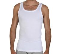 Canotta Uomo in Puro Cotone Filo di Scozia, Canottiera Intima con Spalla Media in Tessuto Elastico Senza Cuciture Seamless, Made in Italy (IT, Testo, XXL, Regular, Regular, 1, Bianco)