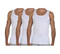 Canotta Uomo in Puro Cotone Filo di Scozia, Canottiera Intima con Spalla Media in Tessuto Elastico Senza Cuciture Seamless, Made in Italy (IT, Testo, XL, Regular, Regular, 3, Bianco)
