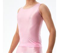 Canotta uomo nera elasticizzata maglietta smanicata effetto olio lucido palestra