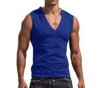 Canotta Uomo Palestra Scollo a V Smanicato Traspirante Canotte Leggera Palestra Sportive Fitness Tank Top Bodybuilding Muscolo Contenitiva Senza Maniche Vest Running Allenamento Gym Canottiera