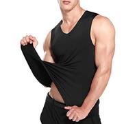 Canotta Uomo Running Vest Slim Fit Allenamento Muscolo Traspirante Senza Maniche Estate Atletico Morbido Yoga Palestra Canotta Uomo, Nero, 5XL