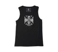 Canotta West Coast Choppers Worn Cross Wifebeater NeroXL Nero