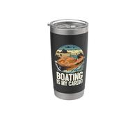 Canottaggio è il mio cardio Lake Life Motorboating citazione Pontooning Bicchiere termico in acciaio inox doppia parete