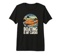 Canottaggio è Il Mio Cardio Lake Life Motorboating Citazione Pontooning Maglietta Premium