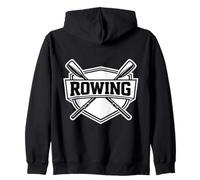 Canottaggio Team Atleta Rower Lover Badge Coach Appassionato Felpa con Cappuccio