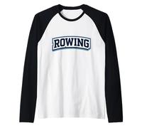 Canottaggio Team Atleta Rower Lover Badge Coach Appassionato Maglia con Maniche Raglan