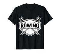 Canottaggio Team Atleta Rower Lover Badge Coach Appassionato Maglietta