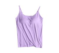 Canotte da donna senza maniche con spalline sottili gilet in modal per donna UK casual estate reggiseno integrato canotta top yoga sport vacanze camicette lounge per uscire canotta basic comoda