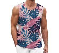 Canotte da uomo anti-umidità con grafica stampata leggera estiva casual vestibilità ampia festa streetwear vacanza gilet classico sci canotta, Grigio, L