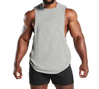 Canotte da uomo classiche gilet traspirante senza maniche leggero vestibilità ampia tinta unita atletica sport tattico allenamento palestra taglie forti canotte da uomo, Grigio, M