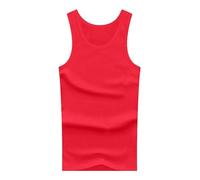 Canotte da uomo senza maniche estive casual ad asciugatura rapida atletica leggera allenamento corsa palestra canotta da uomo canottiera, Rosso, XL
