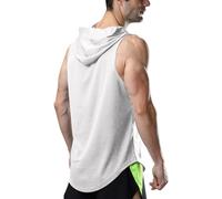 Canotte da uomo taglie forti tinta unita allenamento muscolare senza maniche leggere vestibilità ampia estiva casual gilet muscolare maglietta per lavoro sportivo canotta doppia fodera, bianco, L