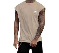 Canotte Palestra Uomo - Girocollo Pullover Maglietta Gilet Muscolo Contenitiva Canotta con Scollo Rotondo Casual Fitness Bodybuilding Canottiera Gilet Allenamento Bodybuilding maglietta da spiaggia