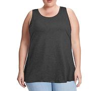 Canotte Plus Size per le donne Estate senza maniche Allenamento Canotte Scoop Scollature T-shirt Casual Sciolto, Grigio, 5X-Large più