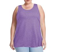 Canotte Plus Size per le donne Estate senza maniche Allenamento Canotte Scoop Scollature T-shirt Casual Sciolto, Viola, 4X-Large più
