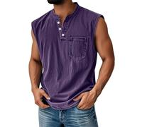 Canotte Running Uomo, Moda qualità Running Smanicata Camicia Smanicata, Aderente Bodybuilding Oversize Casual Sportivo Slim Fit Estive Colletto Henry Canottiera Sportiva Uomo, L