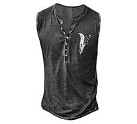 Canotte Uomo Estive da Mare Canottiera Semplice Gilet Muscolo Contenitiva Traspiranti E Confortevoli Tank Top Cotone Spalla Larga Aderente Allenamento Bodybuilding Maglietta Spiaggia