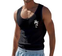 Canotte Uomo Palestra Sportive Canotta Elasticizzato Spalla Larga Traspirante Girocollo Tank Top Bodybuilding Cotone Aderente Casual Maglietta Smanicata Estive Mare Gym Sport Spiaggia Canottiere